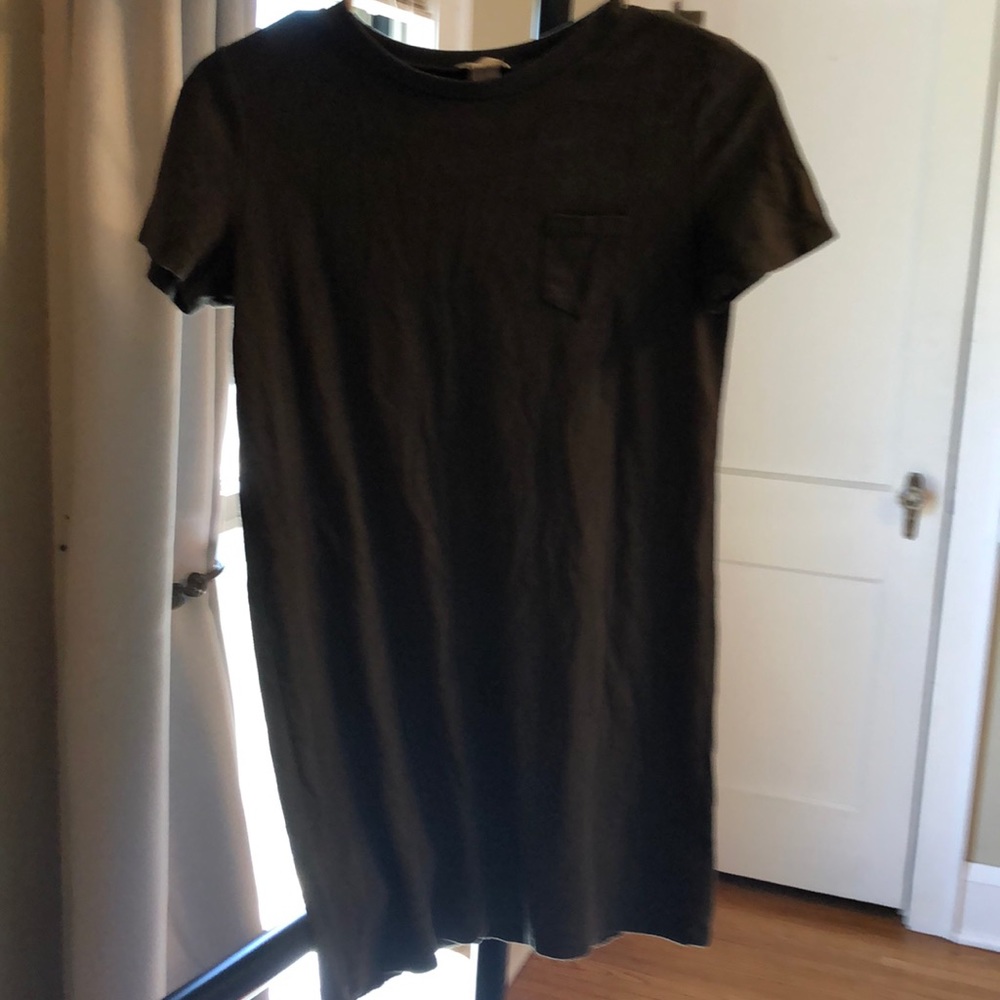 Dark green t-shirt dress